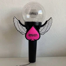 2NE1 Official Light Stick Black & Light Stick Ring Pink Set Used from Japan