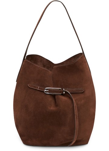 LIFFNER Belted Large Dark Brown Bucket Bag New & Authentic