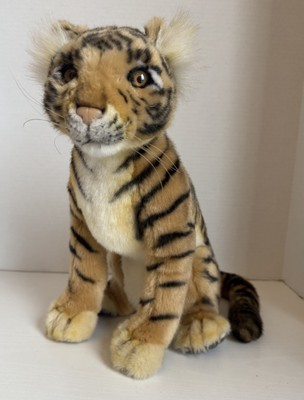 12'' Hansa Sitting Tiger Cub Big Cat Plush 4263 Stuffed Animal Toy