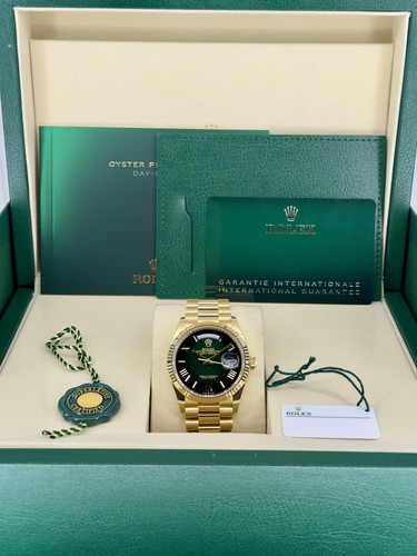 Rolex Day-Date 36 Green Ombr√© Roman Dial on President 128238 ...