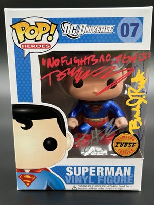 Funko Pop DC  #07 Superman Chase   Signed by Welling, Hoechlin, Routh & Newbern 