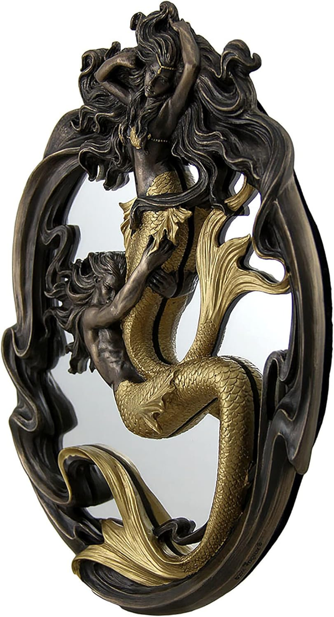 Bronze & Gold Merman Mermaid Wall Mirror - 7.5 x 10 Inches | eBay