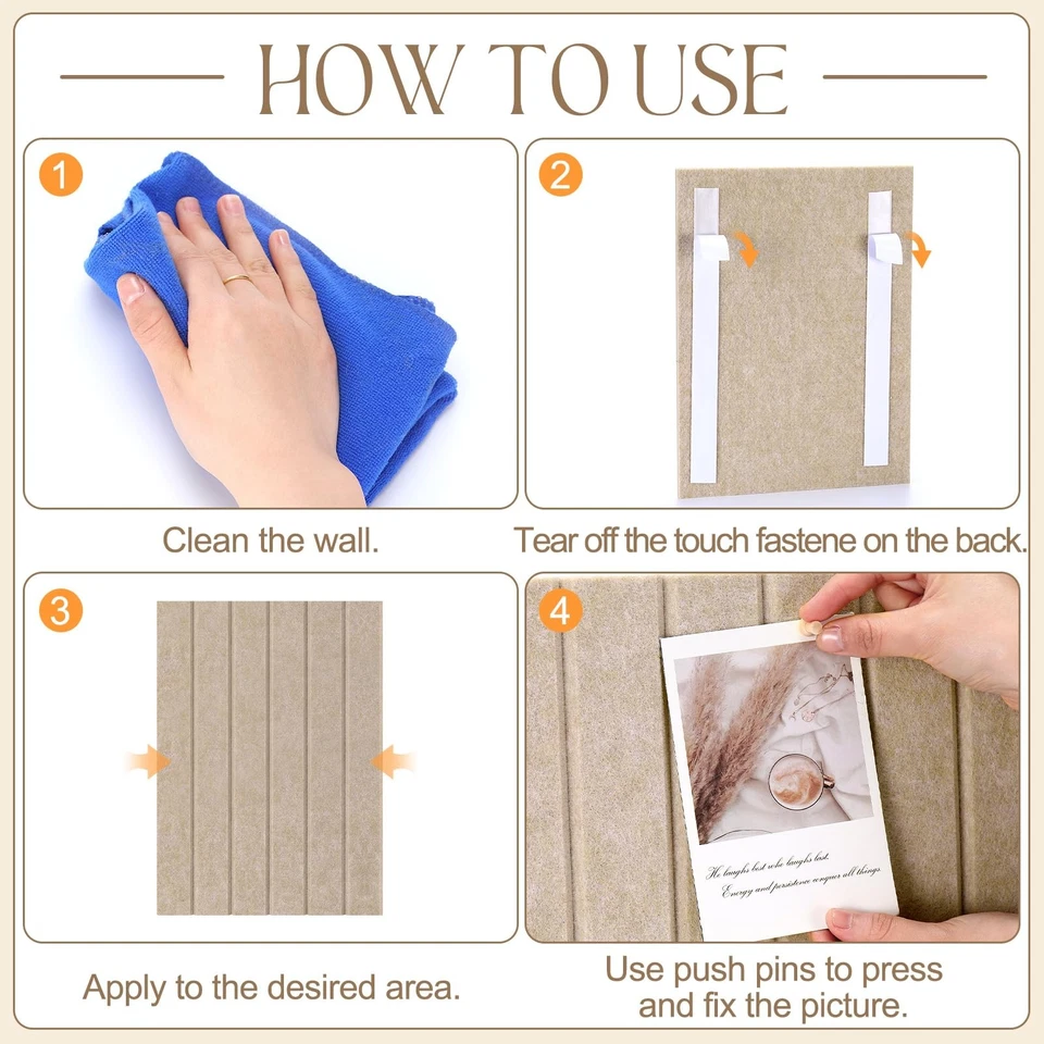 31.5 X24 Inch Large Arch Felt Bulletin Board with 50 Wooden Pushpins Decorati... - Image 3 of 4