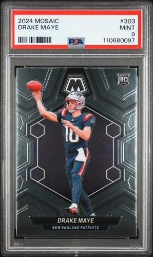 2024 PANINI MOSAIC #303 DRAKE MAYE PSA 9