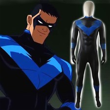 Nightwing Cosplay Jumpsuit Dick Grayson Comic Suit Halloween Adult Kids Bodysuit