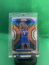 2020 Panini Prizm Silver Immanuel Quickley #296 RC Rookie Knicks-Raptors In Mag