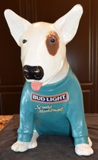Spuds Mackenzie Bud Light Beer Bar Lamp Blow Mold 1987 Lights up beautifully!