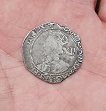 Charles I Shilling.  1640-41.  MM. Star