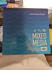 Grumbacher 8X8 Mixed Media Paper Pad 98 Lb 160 Gsm 45 Sheets Tape Bound New
