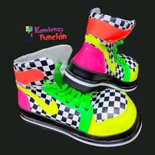 Mexican Professional Pink Green Clown Shoes Zapato Para Payaso Made In Mexico