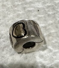 MC-4 Authentic Chamilia Sterling Silver Bead Gold Heart Lock