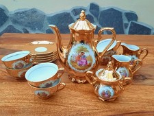 Mokka Service Tirschreuth Bavaria Gold Porzellan
