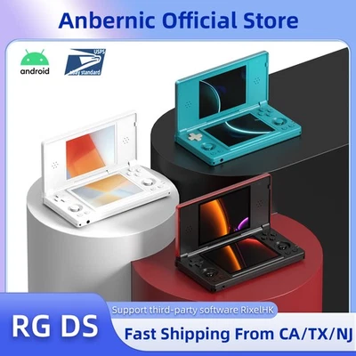 ANBERNIC RG DS Dual-Screen Retro Handheld Game Console 4"IPS Flip Android14 Gift
