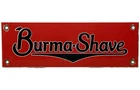 VINTAGE BURMA SHAVE PORCELAIN SIGN GAS OIL SHAVING CREAM GILLETTE MACH 3 RAZOR