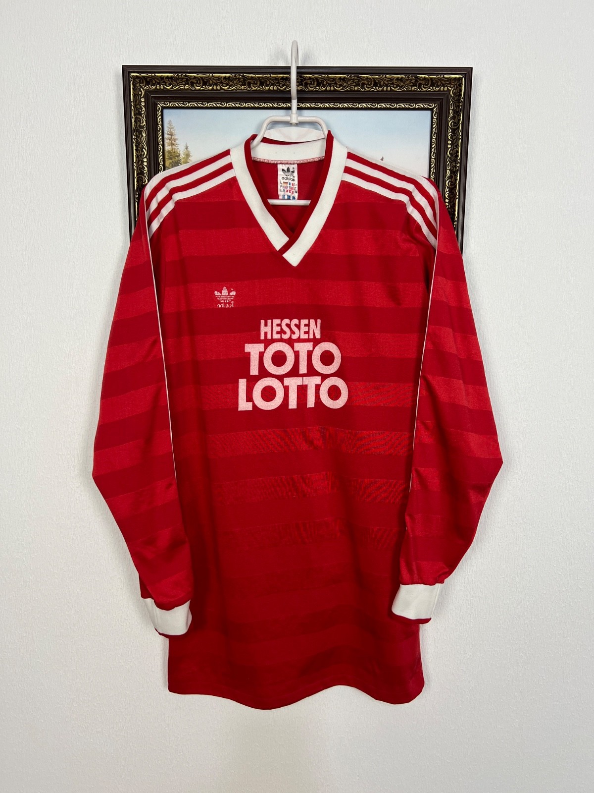 Vintage 90's Adidas West Germany Football Shirt Long Sleeve Soccer Jersey Size L