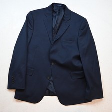 Stafford 44S Navy Blue Wool Ecomade Coolmax Mens Blazer Suit Jacket Sport Coat