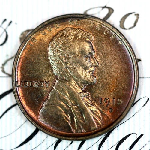 * 1915-D * SOLID+ GEM BU MS LINCOLN WHEAT PENNY * FROM ORIGINAL COLLECTION