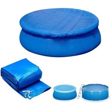 Poolabdeckung Rund Pool Cover Schwimmbad Schutz Abdeckplane 183cm Blau