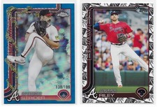 2025 Topps Holiday SPENCER STRIDER Blue Refractor /199 + AUSTIN RILEY Spr Tr.