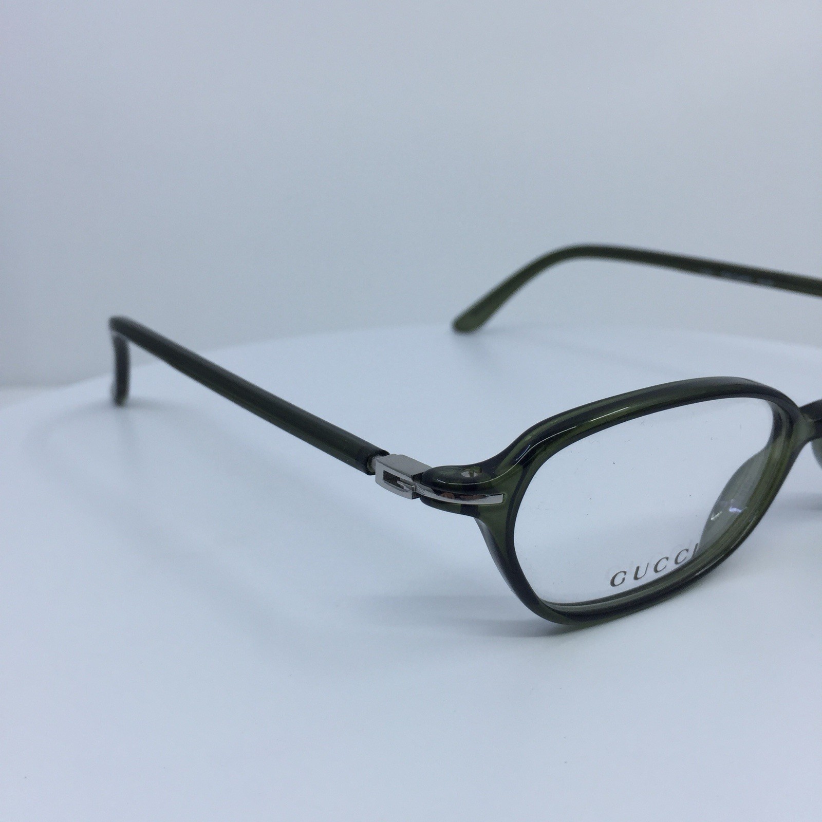 New Vintage GUCCI 2458 Eyeglasses GG 2458 C. 5UE Translucent Green 49-15mm Italy image 4