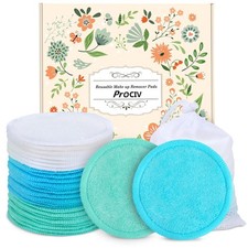 Reusable Makeup Remover Pads - 18 Packs 3.12 Inch Pack of 18 , Multi-colored