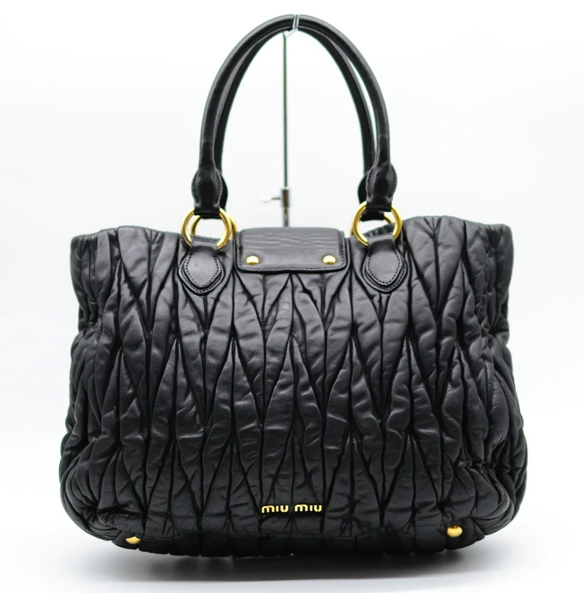 Miu Miu Buckle Leather Exterior Bags & Handbags for Women for sale