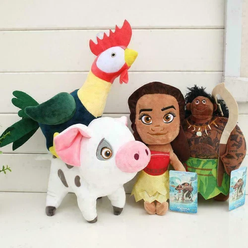 NEW Moana Maui Pua Heihei Plush Toy Doll Movie Moana Stuffed Doll Toy Kids Gifts - Picture 5 of 30