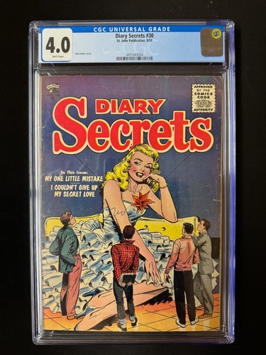 DIARY SECRETS #30 CGC 4.0 WHITE PAGES - Matt Baker Cover & Art