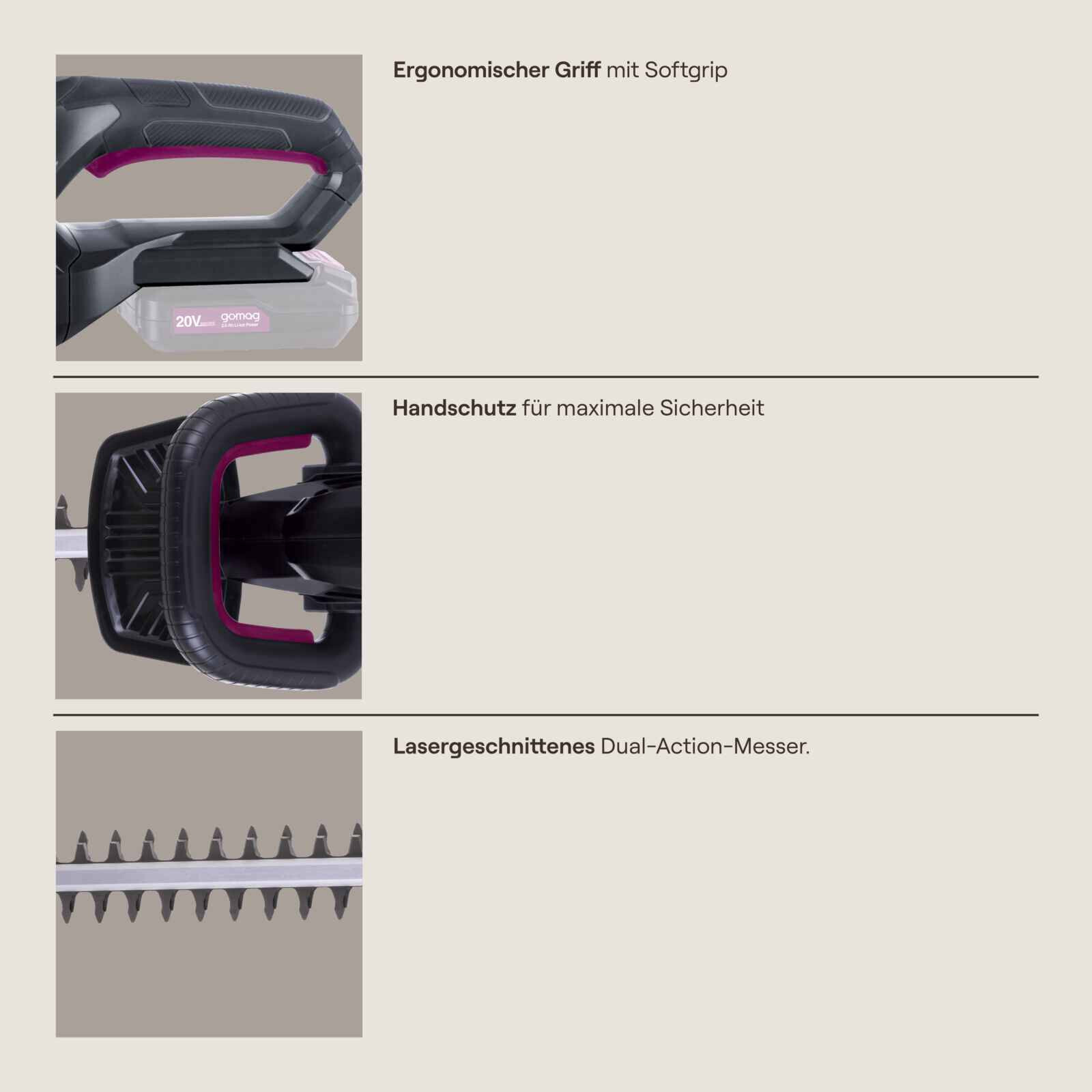 Tagliasiepi A Batteria 20V Lunghezza Di Taglio 51cm Apertura Del Dente Con Batteria 9Ah Tagliasiepi Elettrico - Foto 7