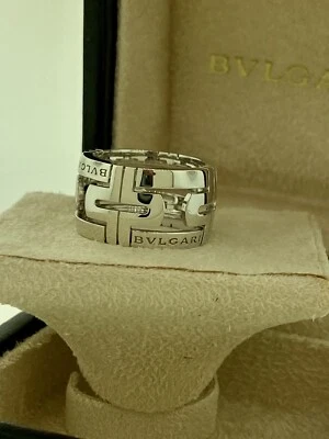 Bvlgari Parentesi 18K Weißgold Bandring Signiert Bulgari AN853974 341991 Neu - Bild 1 von 3
