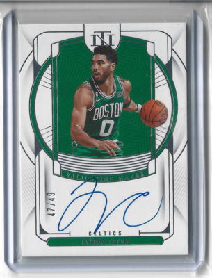 2022-23 Panini Jayson Tatum Auto Numbered /49 Validating Marks No 