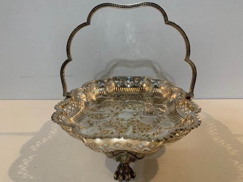 Vintage Daniel & Arter Silverplate Bridal Basket Floral Decorations - Picture 4 of 10