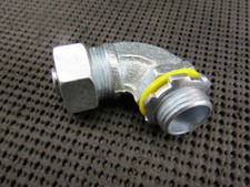 Hubbell 3421 3/8" Liquid-Tight 90  Threaded Conduit Connector - Lot of 25