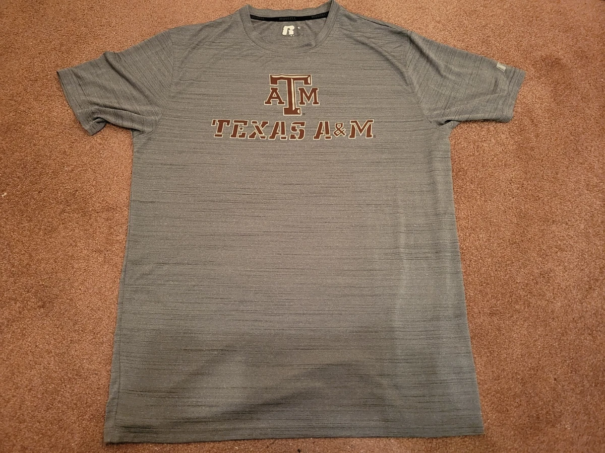 Texas A M Aggies Mens Dri Fit Shirt Gray Maroon Men s Large
