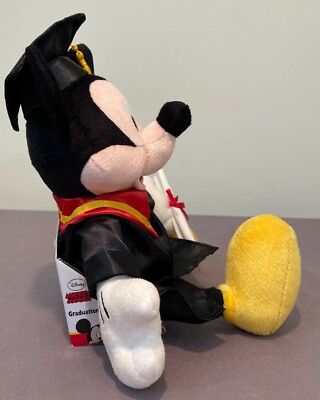 New Disney Mickey Mouse Graduation Black Robe w/Red & Yellow Slash