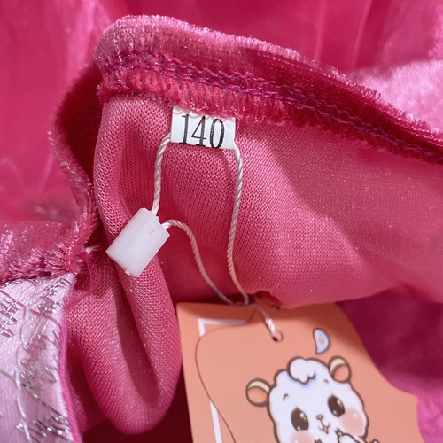 Girls Princess Dress Size 140 (US 6-8) Costume Pink Dress Up Crown Gloves - Picture 9 of 11