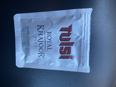 Tulsi Royal Khajoor Silver Coated (12x6g+1.5g Free) Minty Cool Dates 🇺🇸