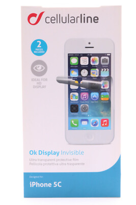 2xSchutzfolie Für Apple iPhone 5C Display Folie Cellularline Bildschirm Klar 590