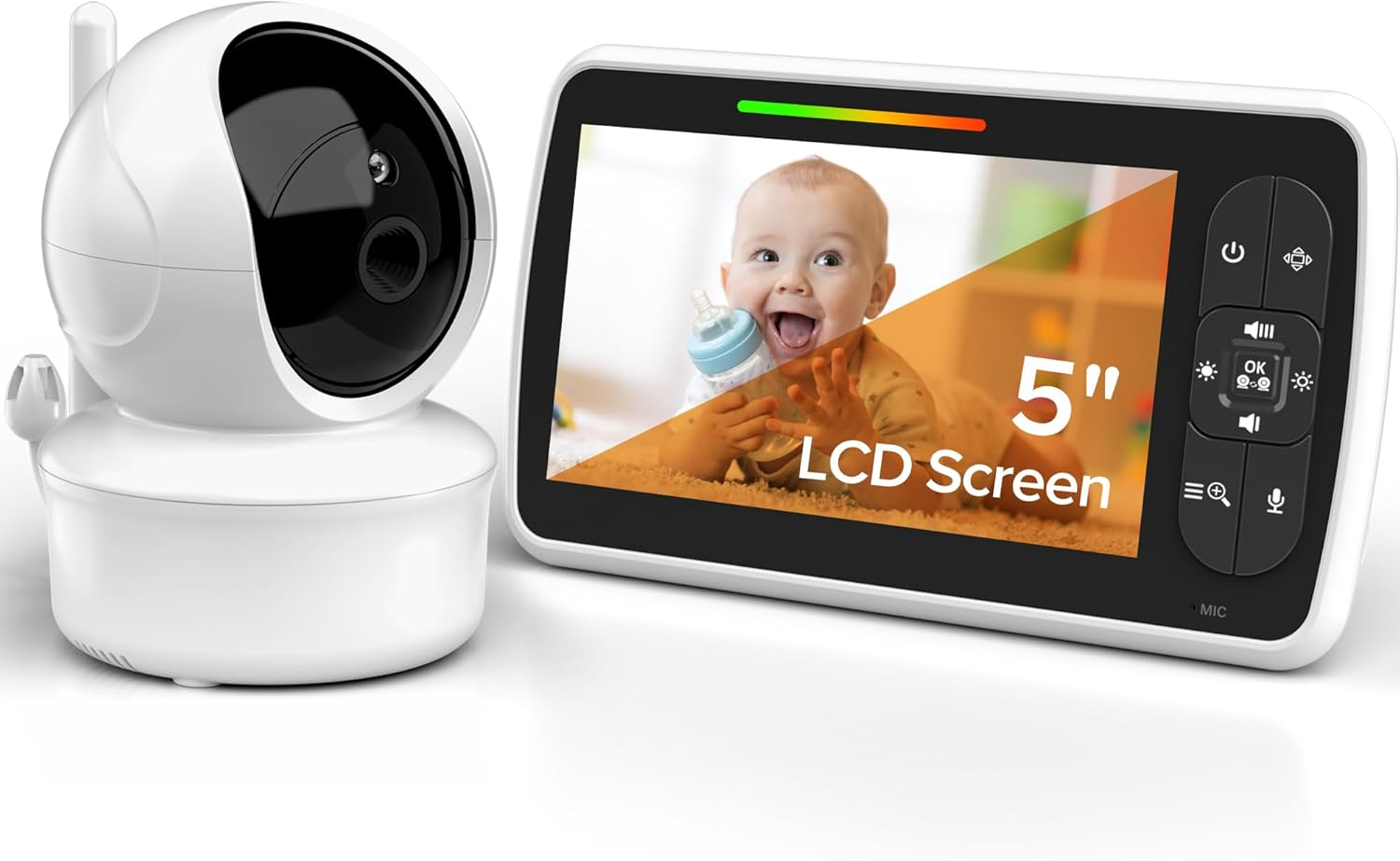 Baby Monitor with Camera and Audio- Video Baby Monitor with 960Ft Long Range, Re-image