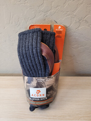 ACORN Wool Slipper Socks Leather Trim Soles Sz XXS Women's