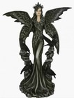 Large Dark Fallen Angel Sculpture Succubus Fantasy Statue Gothic Witch Occult