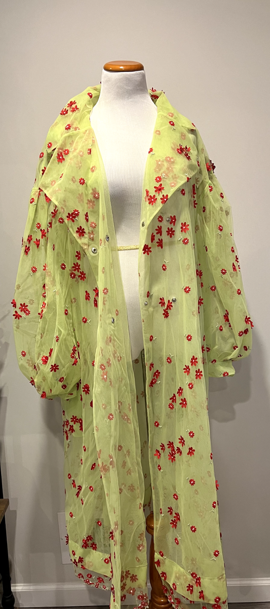 Moncler X 4 SIMONE ROCHA CORONILLA FLORAL EMBELLISHED SHEER Moncler X 4 SIMONE ROCHA CORONILLA FLORAL EMBELLISHED SHEER