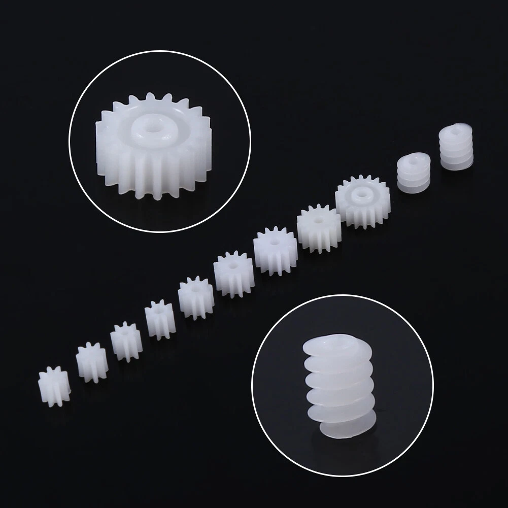 Jutagoss 50 Ingranaggi In Plastica 9 Denti Modello 092A – Micro Riduttori A Vite Senza Fine Per Auto RC, Robot E Progetti Fai Da Te - 5