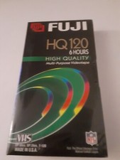 Fuji Film VHS Blank Video Tape 6 hours HQ 120 High Quality New Sealed NOS