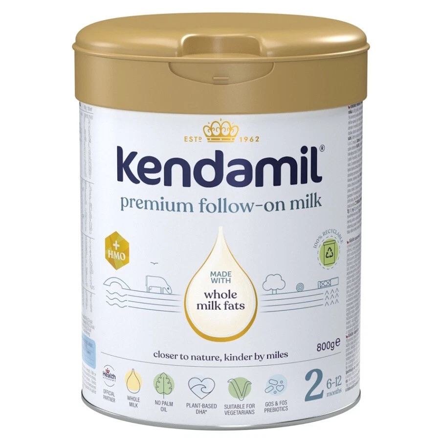 Kendamil Premium 2 HMO+ Fórmula Etapa 2 | 6x800g Importación UE | Sin aceite de palma | EE. UU. Foto 3 de 4