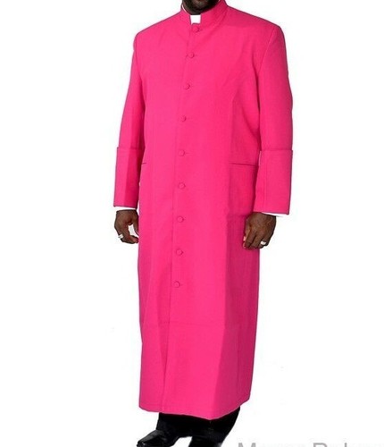Clergy Robe,Minister robe,pastor robe, cassock, With Zipper, FUCHSIA ...