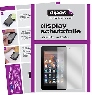 2x Schutzfolie für Amazon Fire HD 8 (2017) klar Displayschutzfolie Folie Display