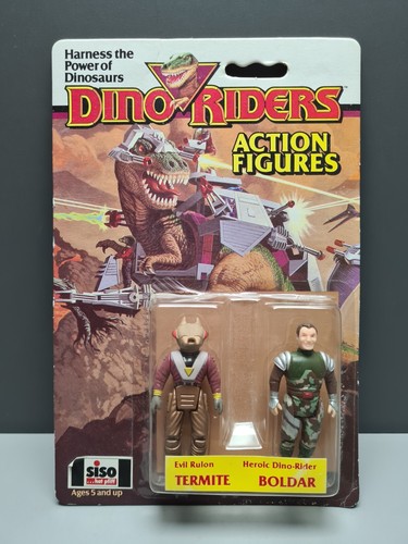 DINO RIDERS ACTION FIGURES EVIL RULON TERMITE + HEROIC D-R BOLDAR FROM 1987 RAR - Bild 2 von 7