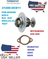 21200-VJ200 21200-OC811 FOR NISSAN K21 K25 THERMOSTAT + GASKET   TO010N 170º