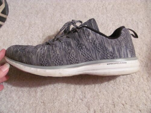 MENS SIZE 10.5 APL PROPELIUM TECHLOOM GRAY RUNNING SHOES SNEAKERS